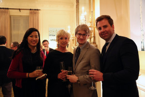 Joanne Ke, Coach Kathy Kemper, R. David Edelman, and Nick Amman