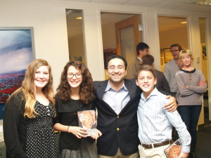 IFE intern Julia Ravenscroft with guests Maya Wilson-Fisher, Ali Wyne, and Judah Engel.