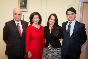 Ambassador and Mrs Matthysen with daughter Charlotte and her friend