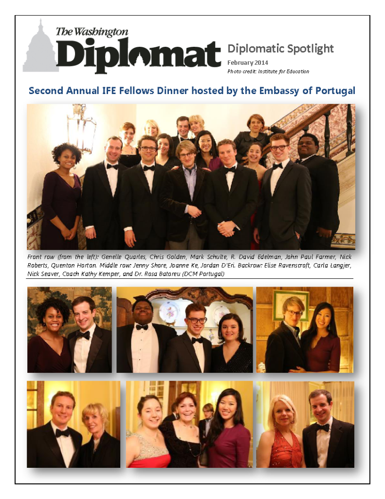 Diplomatic Spotlight Feb 2014 IFE Annual Fellows Dinner