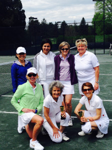 Back row, L-R Laura Perez, Mexico; Gouri Mirpuri, Singapore; Chris Sager, Switzerland; Louise Akerblom, Luxembourg; Bottom row, L-R Coach Kathy Kemper, USA; Finalist, Dr. Joanna Breyer, USA; Champion, and Dr. Rosa Batoreu, Portugal