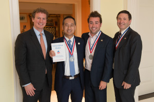 John Paul Farmer with White House Presidential Innovation Fellows Dr. Sokwoo Rhee, Dr. Joe Polastre and Geoff Mulligan