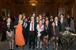 Coach Kathy Kemper and Justice Ginsburg with White House Presidential Innovation Fellows