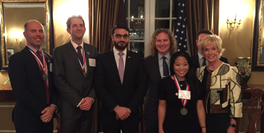 Presidential Innovation Fellows (FIFs) with H.E. Mohib, John Paul Farmer, Brian Forde and Coach Kemper.