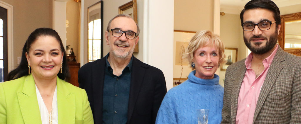 Maria-Elena Solana, United States Ambassador of Mexico, Carlos Solana, Coach Kathy Kemper, and United States Ambassador of Afghanistan, Hamdullah Mohib