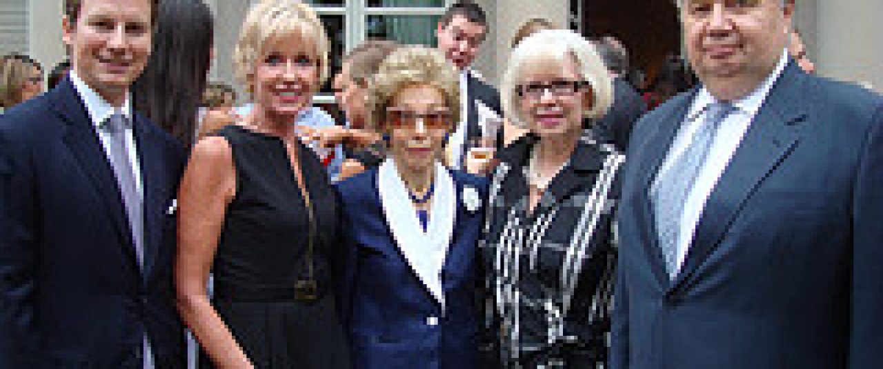From left, John P. Farmer of the White House; founder and CEO of the Institute of Education Kathy Kemper; Ina Ginsburg; Natalia Kislyak and Ambassador of Russia Sergey I. Kilsyak.